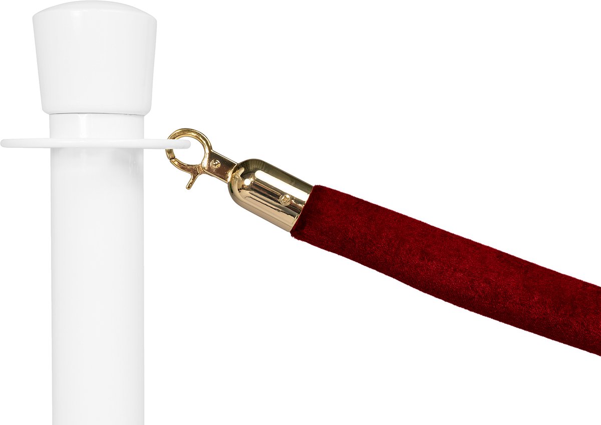   | Afzetkoord Velours | Messing - Bordeaux